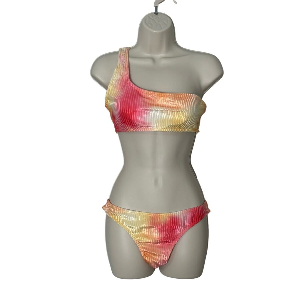 NWT Halara 3 Piece Bikini Swimsuit Granite Rose Size M
